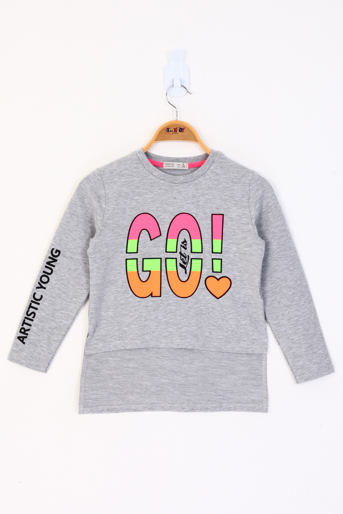 Toontoy Kız Çocuk Letis Go Baskılı Tişört