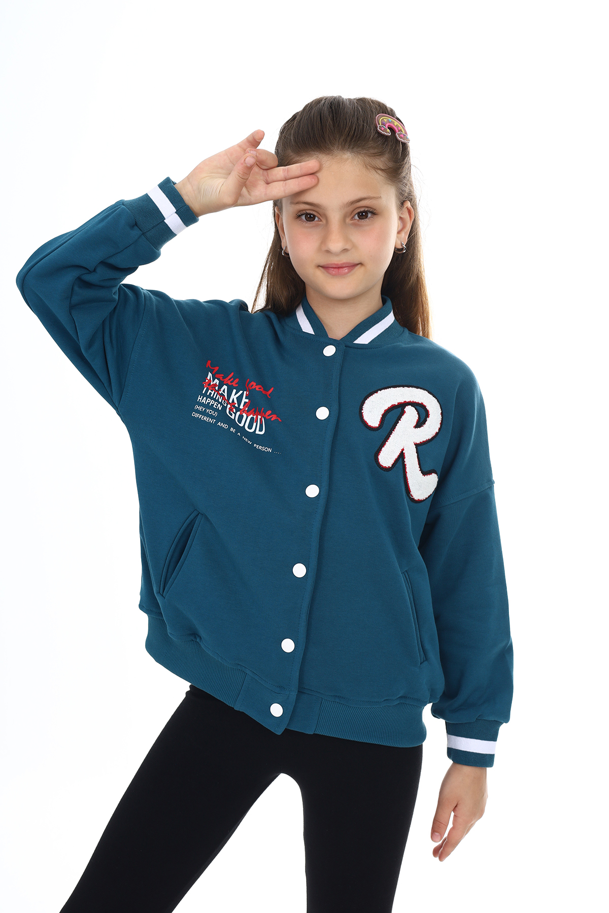 Toontoy  Kız Çocuk Baskılı Kolej Hırka