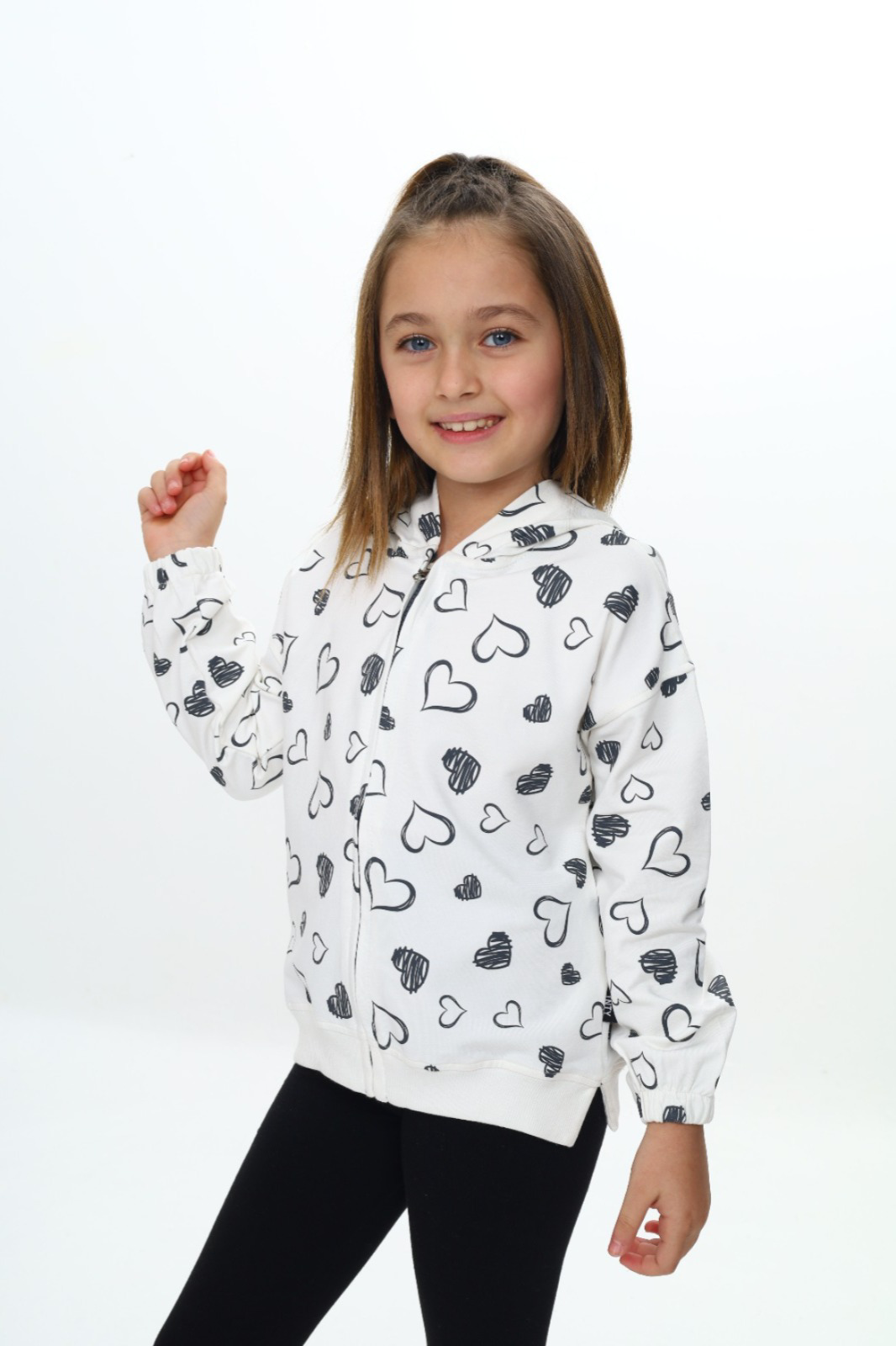 Toontoy Kız Çocuk Kapüşonlu Hırka
