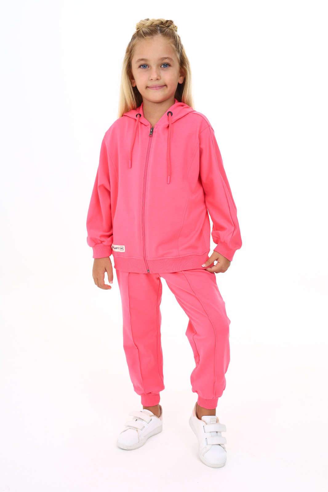 Toontoy  Kız Çocuk Yarasa Kol Armalı Eşofman Takım