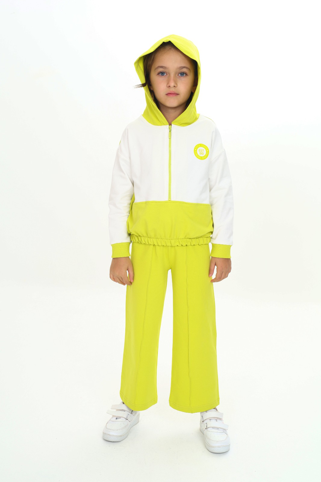 Toontoy Kız Çocuk Reglan Kol Kapüşonlu Gizli Cepli Eşofman Takım