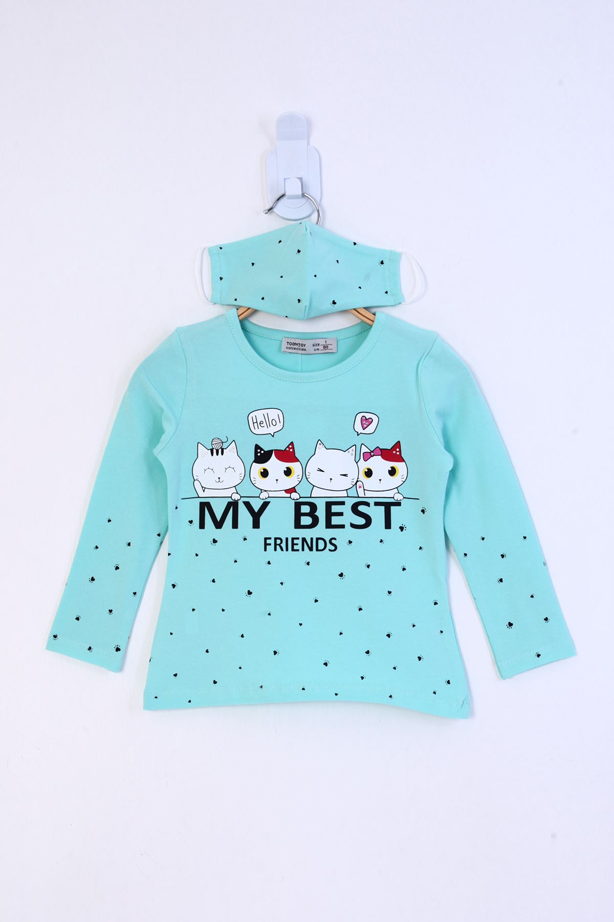 Toontoy Kız Çocuk My Best Friends Baskılı Tişört