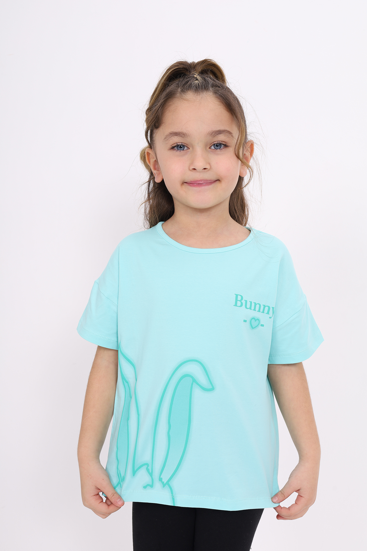 Toontoy Kız Çocuk Bunny Baskılı Tişört
