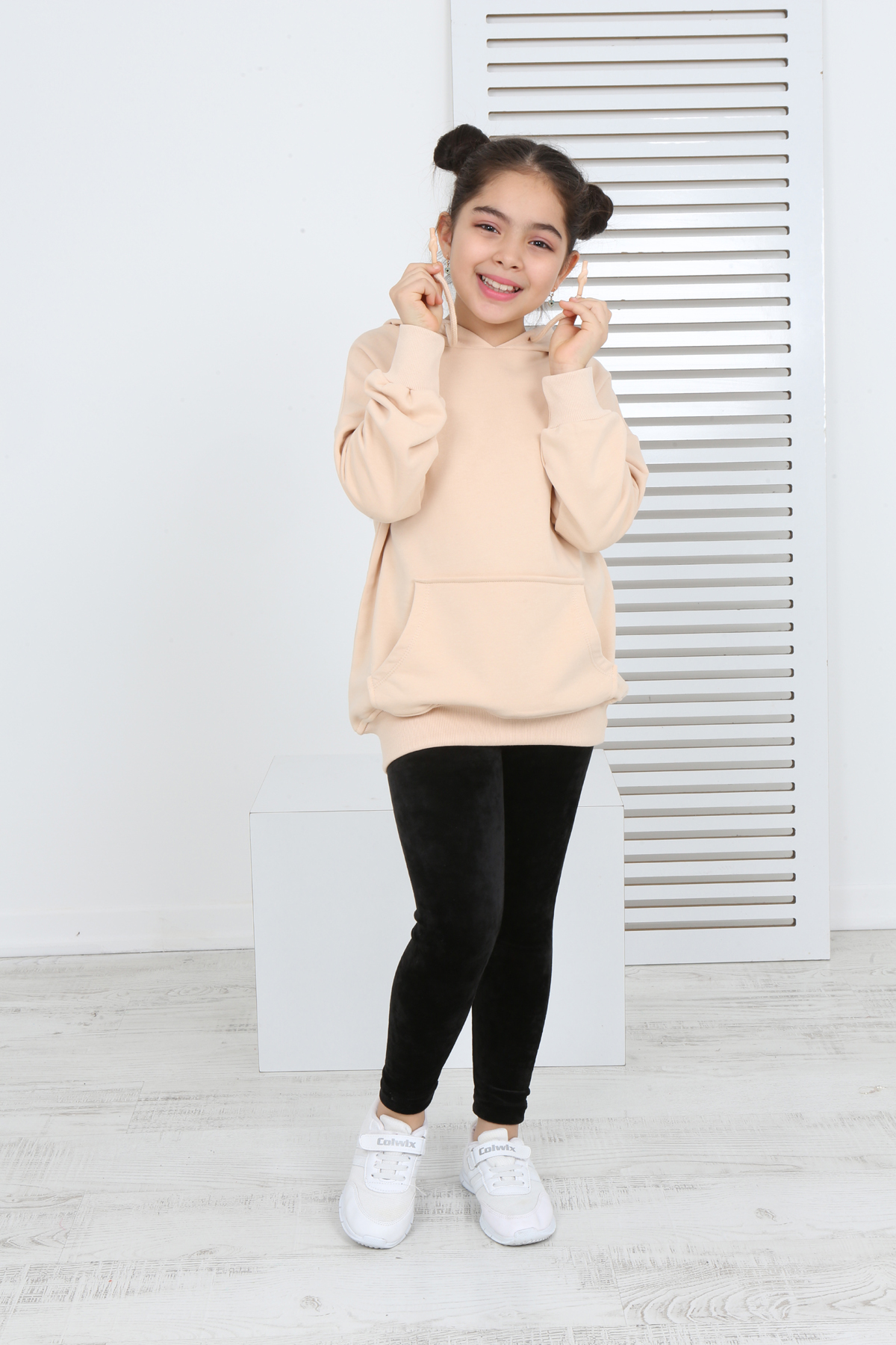 Toontoy Kız Çocuk Kanguru Cepli Sweatshirt