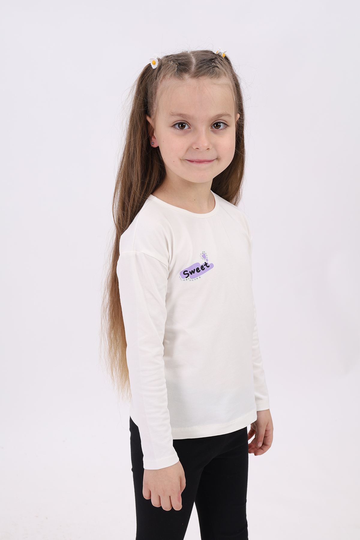 Toontoy Kız Çocuk  Sweet Baskılı Tişört