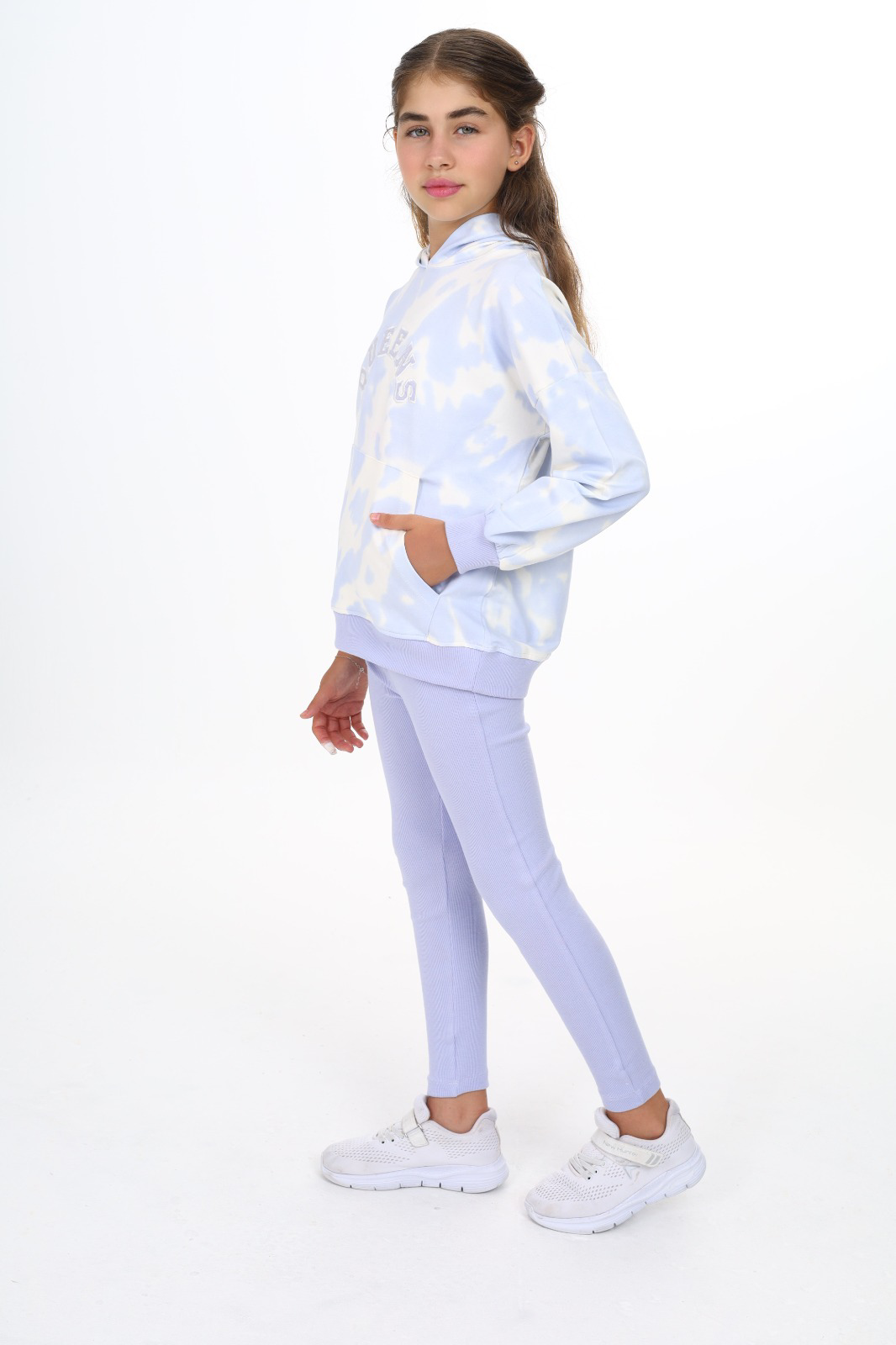 Toontoy  Kız Çocuk Batik Desenli Taytlı Takım