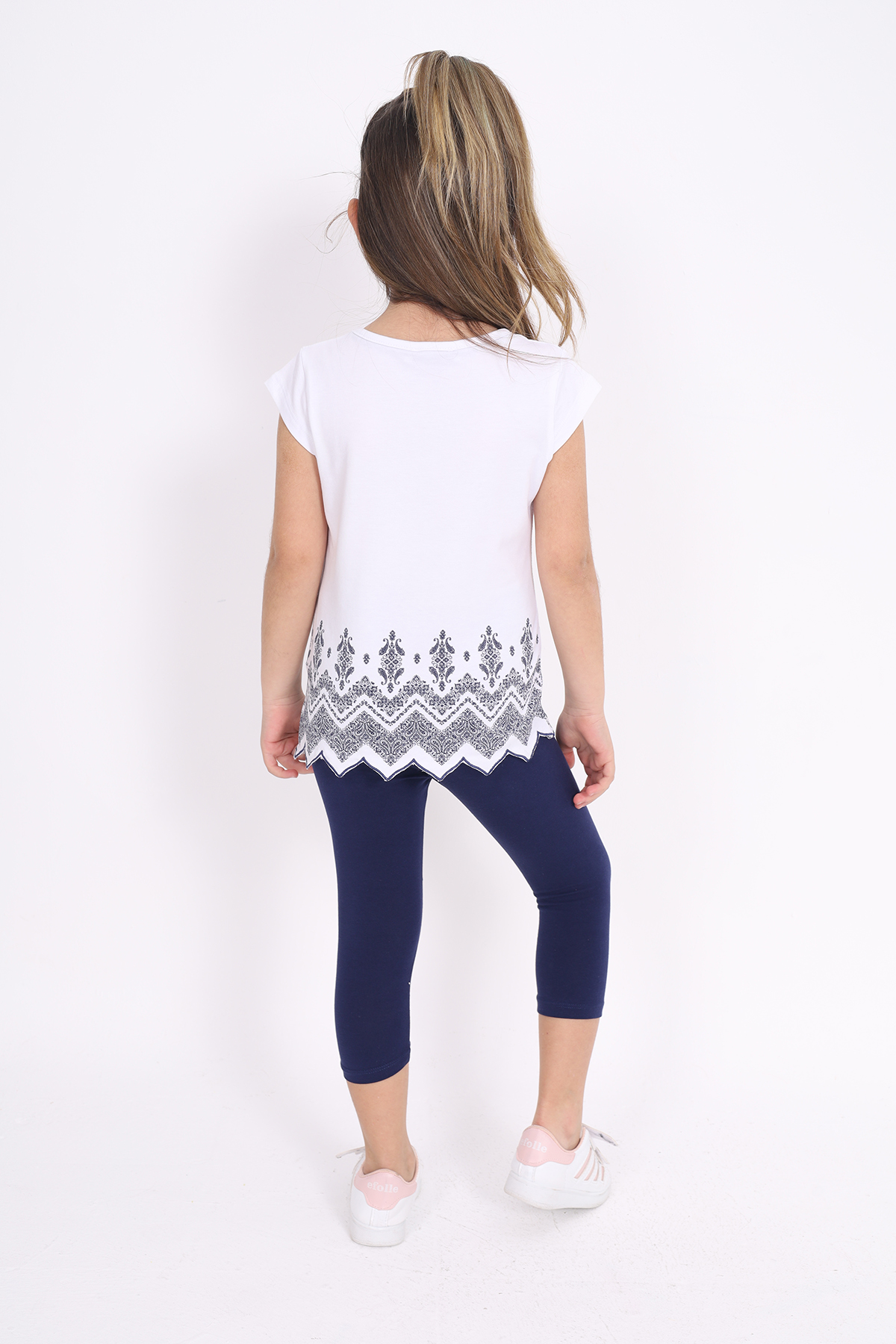 Toontoy Kız Çocuk Baskılı Göğsü Aksesuarlı Takım