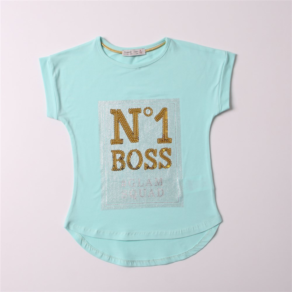 Toontoy Kız Çocuk N1 Boss Baskılı Tişört