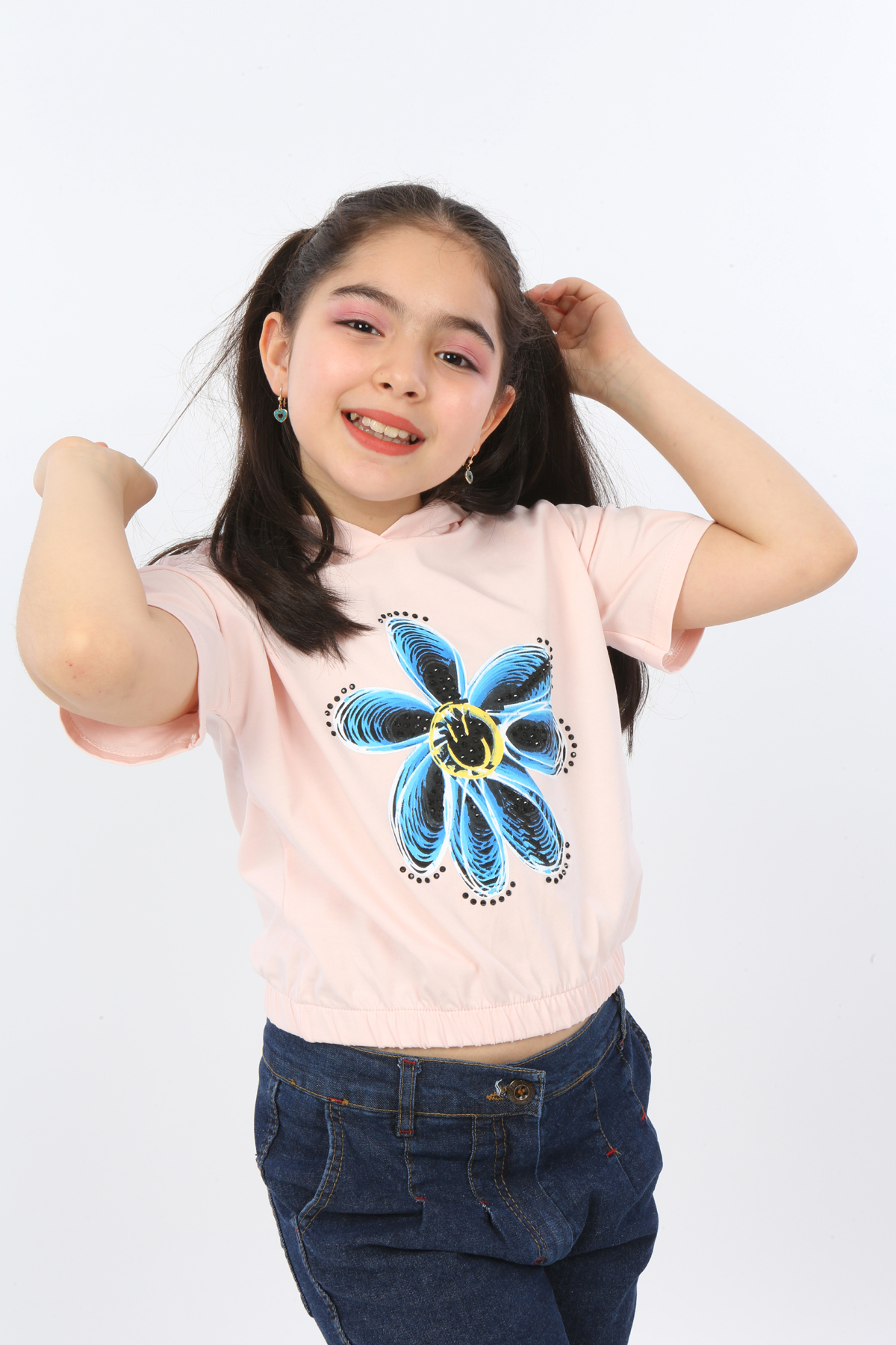 Toontoy Kız Çocuk Style Baskılı Eşofman Takım