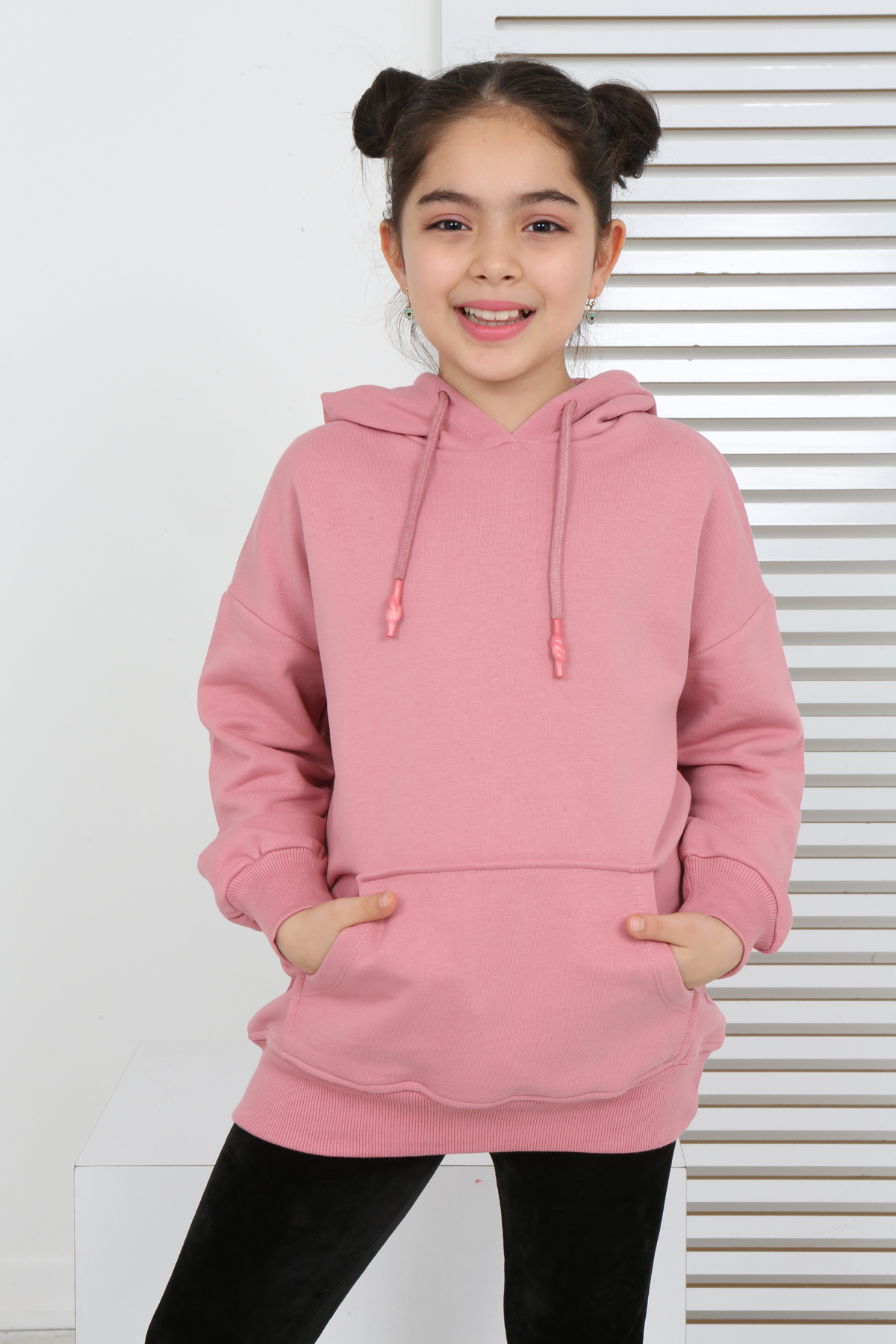 Toontoy Kız Çocuk Kanguru Cepli Sweatshirt