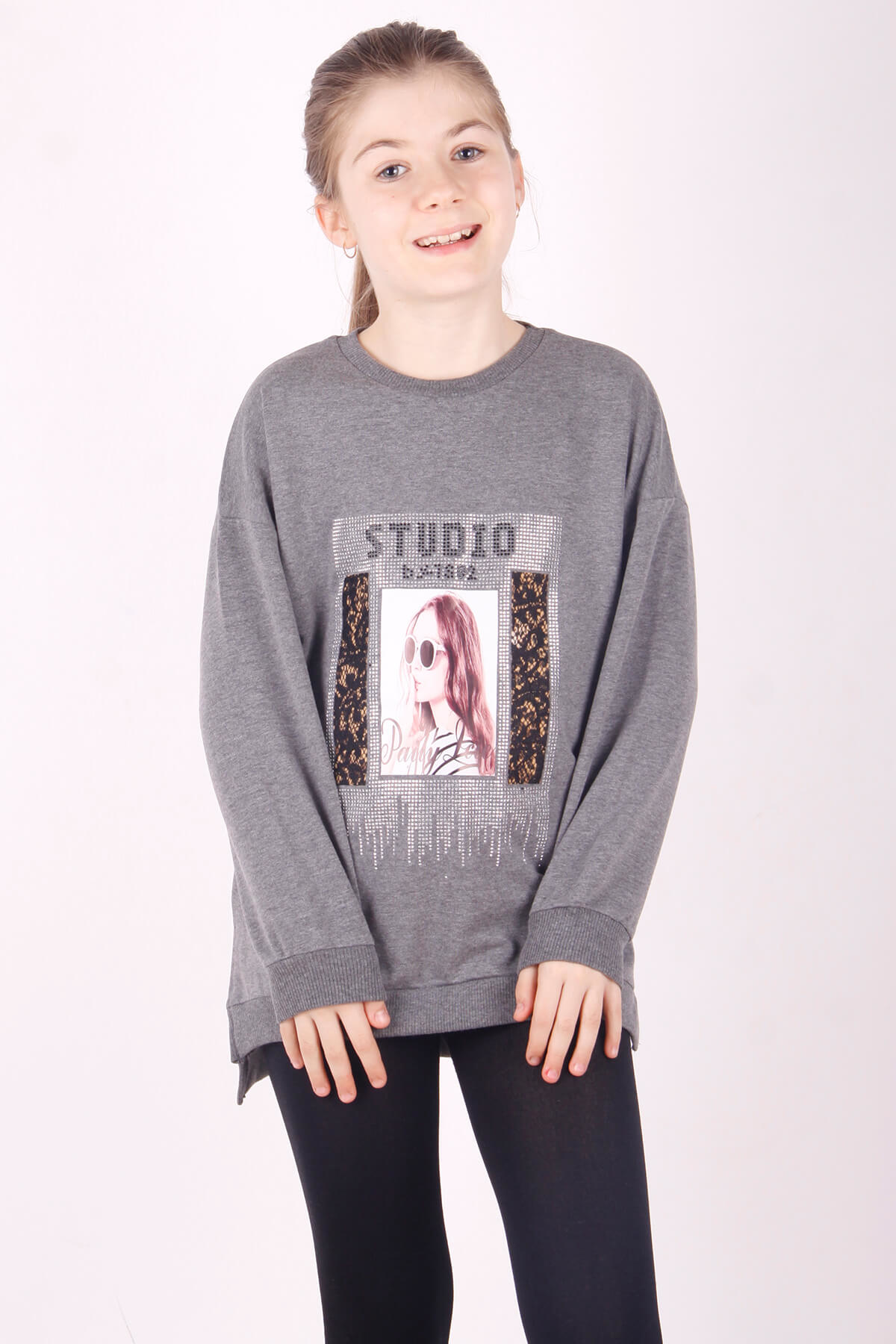 Toontoy Kız Çocuk Studio Baskılı Sweatshirt