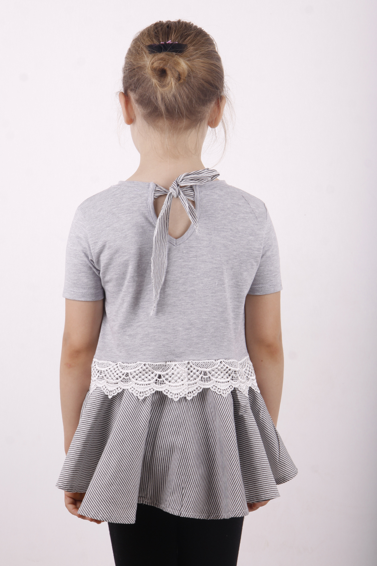 Toontoy Kız Çocuk Dantel Detaylı Garnili Elbise