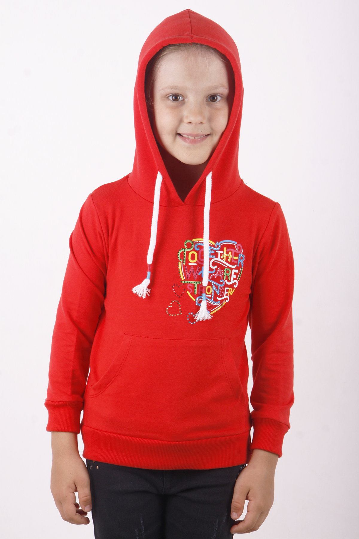 Toontoy Kız Çocuk Stronger Baskılı Sweatshirt