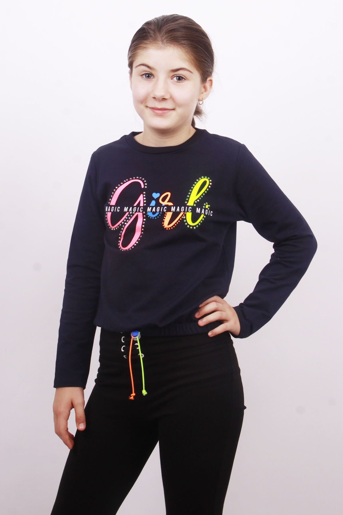 Toontoy Kız Çocuk Girl Baskılı Sweatshirt