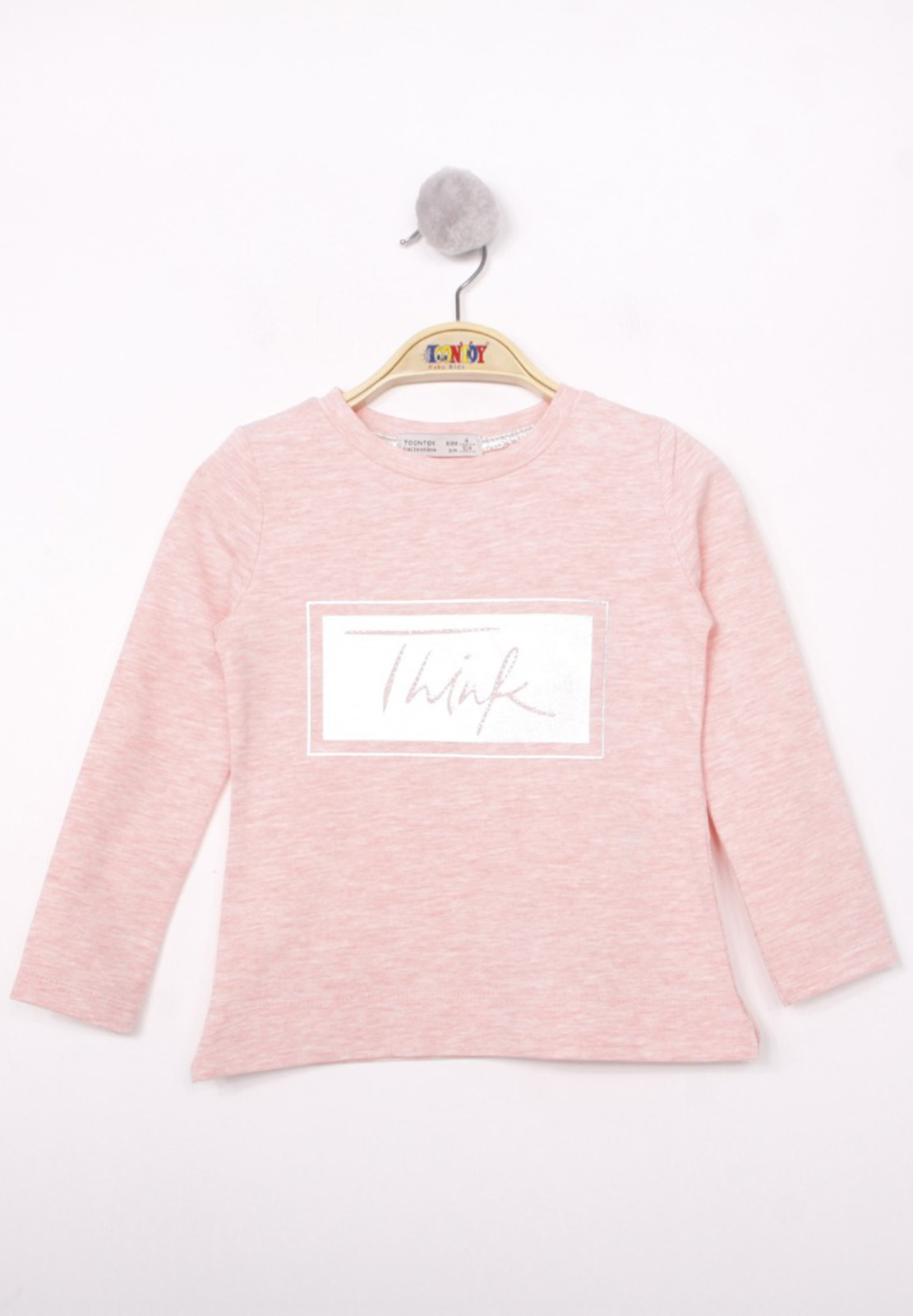 Toontoy Kız Çocuk Think Varaklı T-Shirt