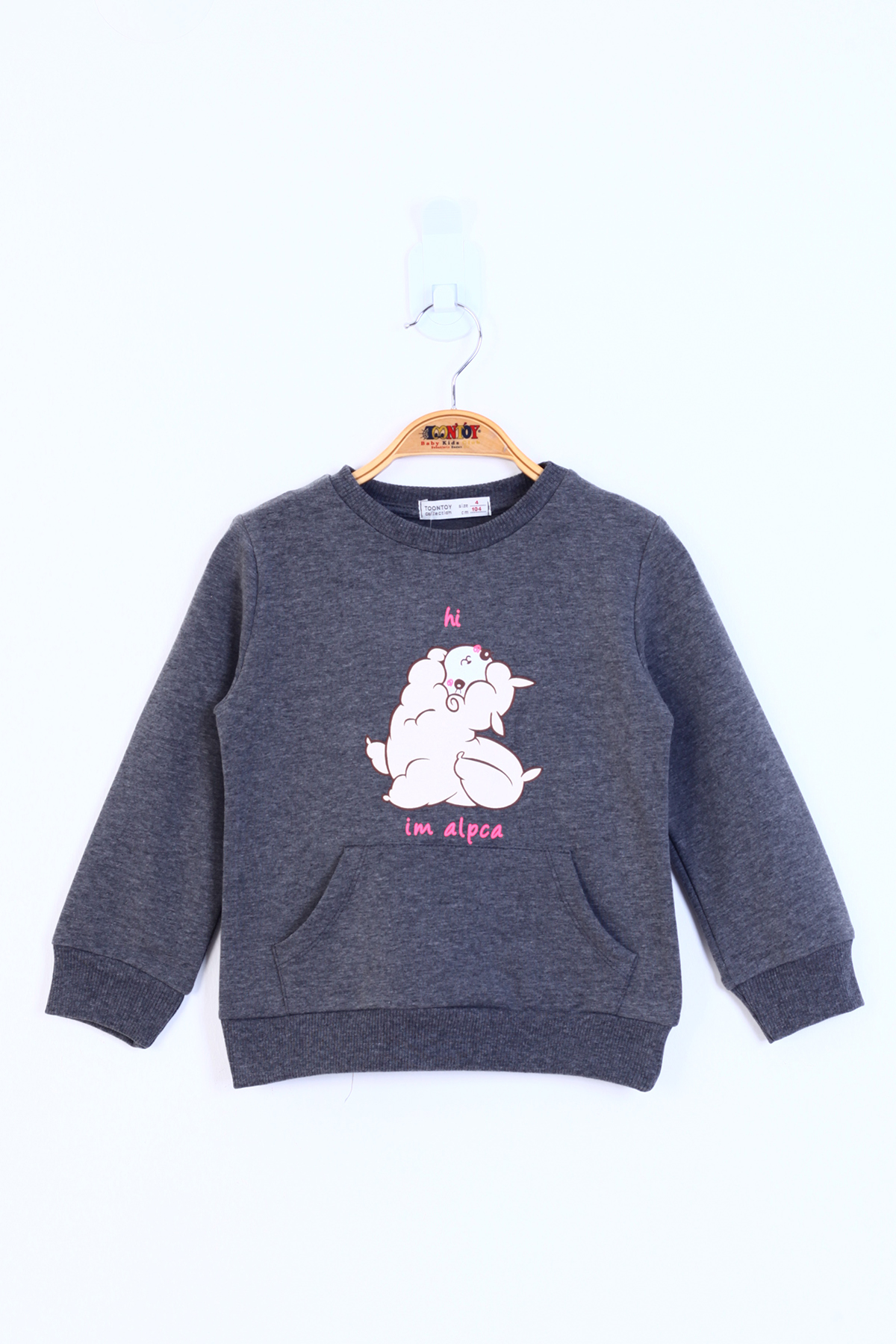 Toontoy Kız Çocuk Kuzu Baskılı Sweatshirt