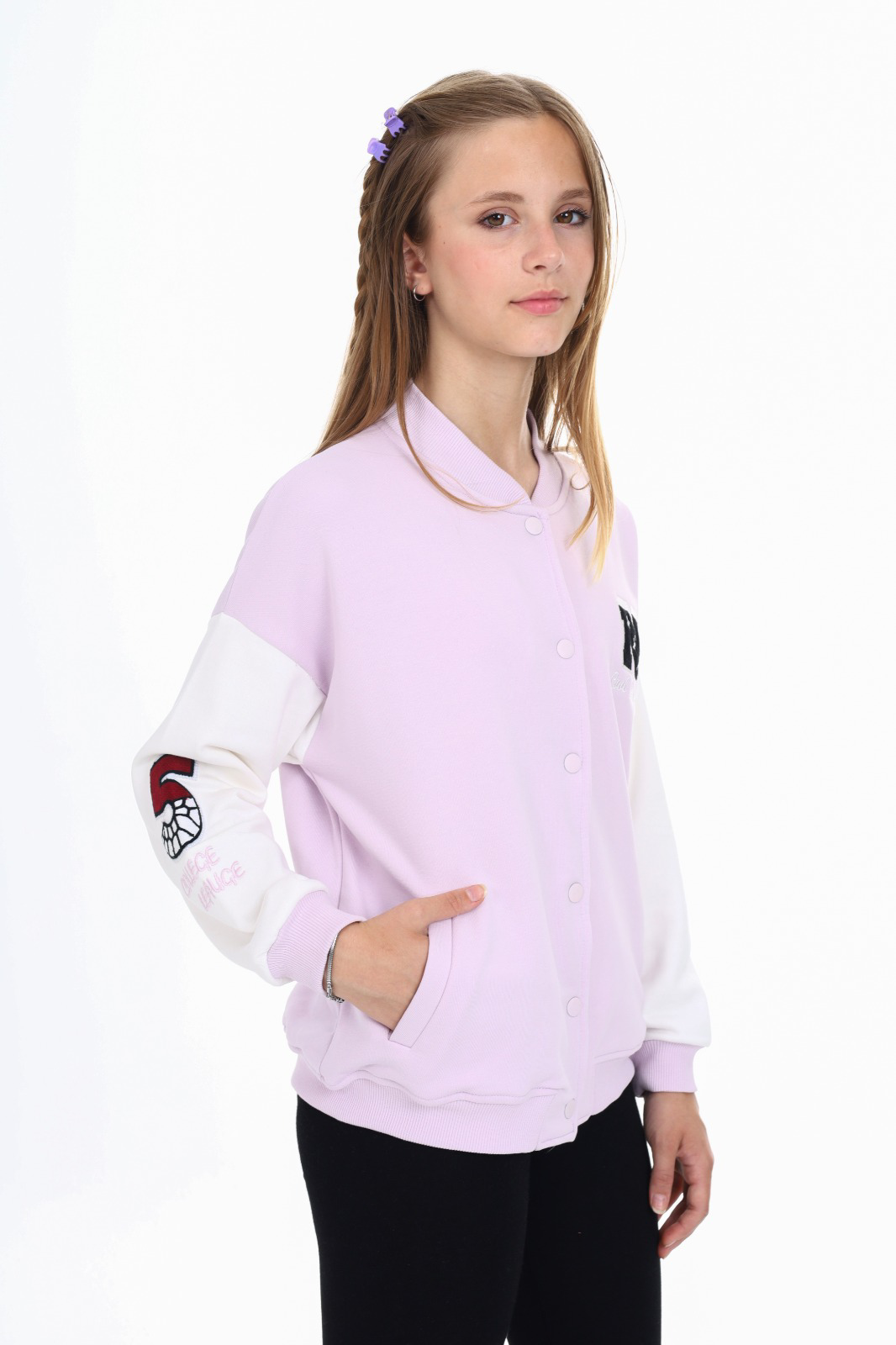 Toontoy Kız Çocuk Nakışlı Kolej Hırka