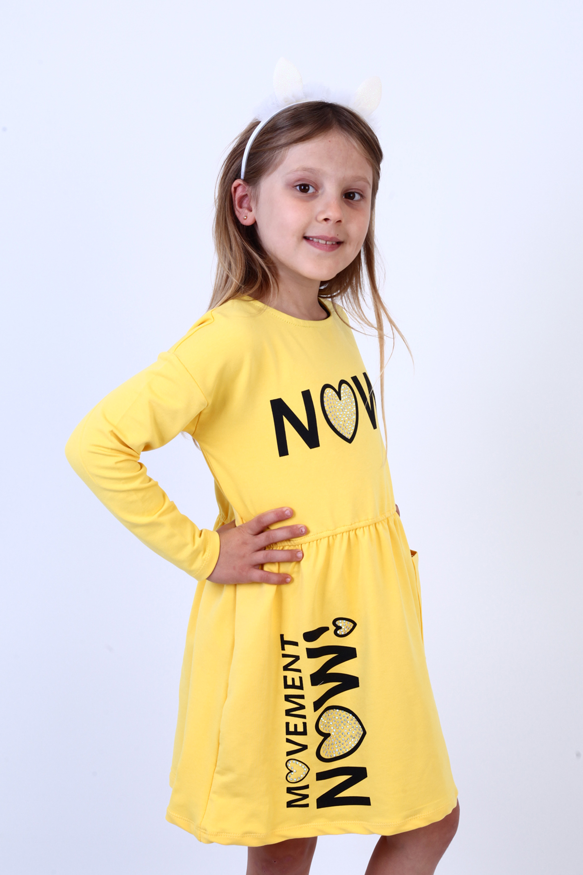 Toontoy Kız Çocuk Now! Baskılı Elbise