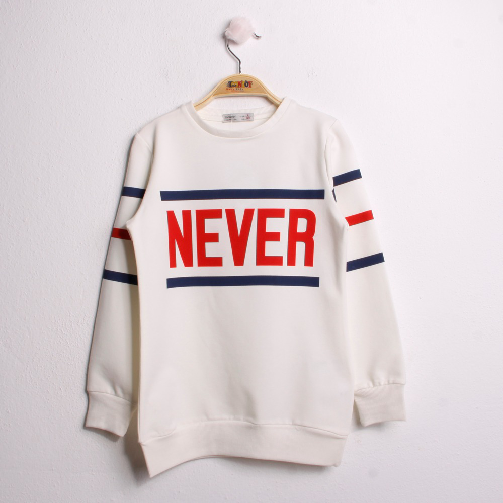 Toontoy Kız Çocuk Sweatshirt Never Baskı