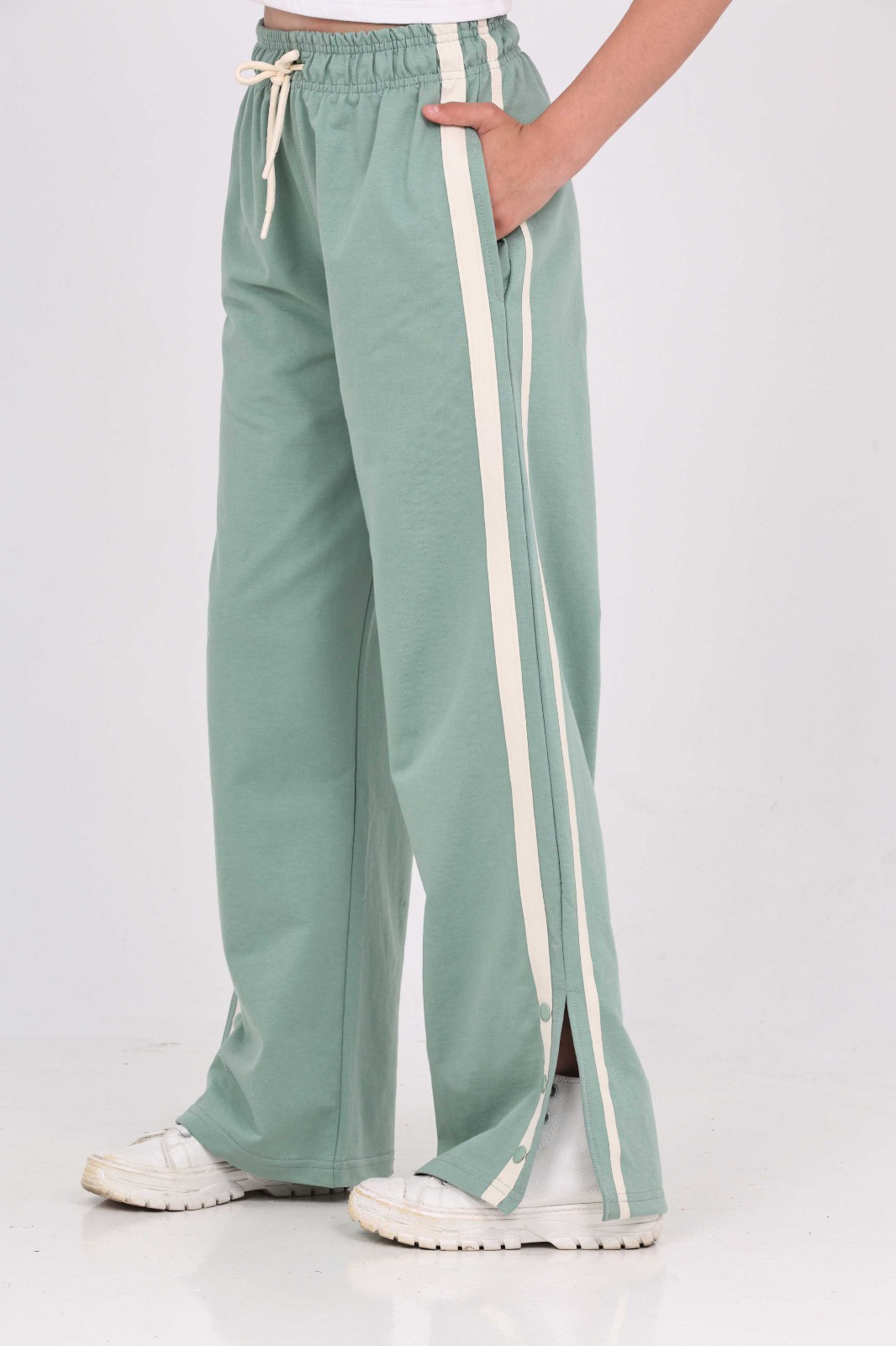 Toontoy Kız Çocuk Boydan Şeritli Eşofman Alt