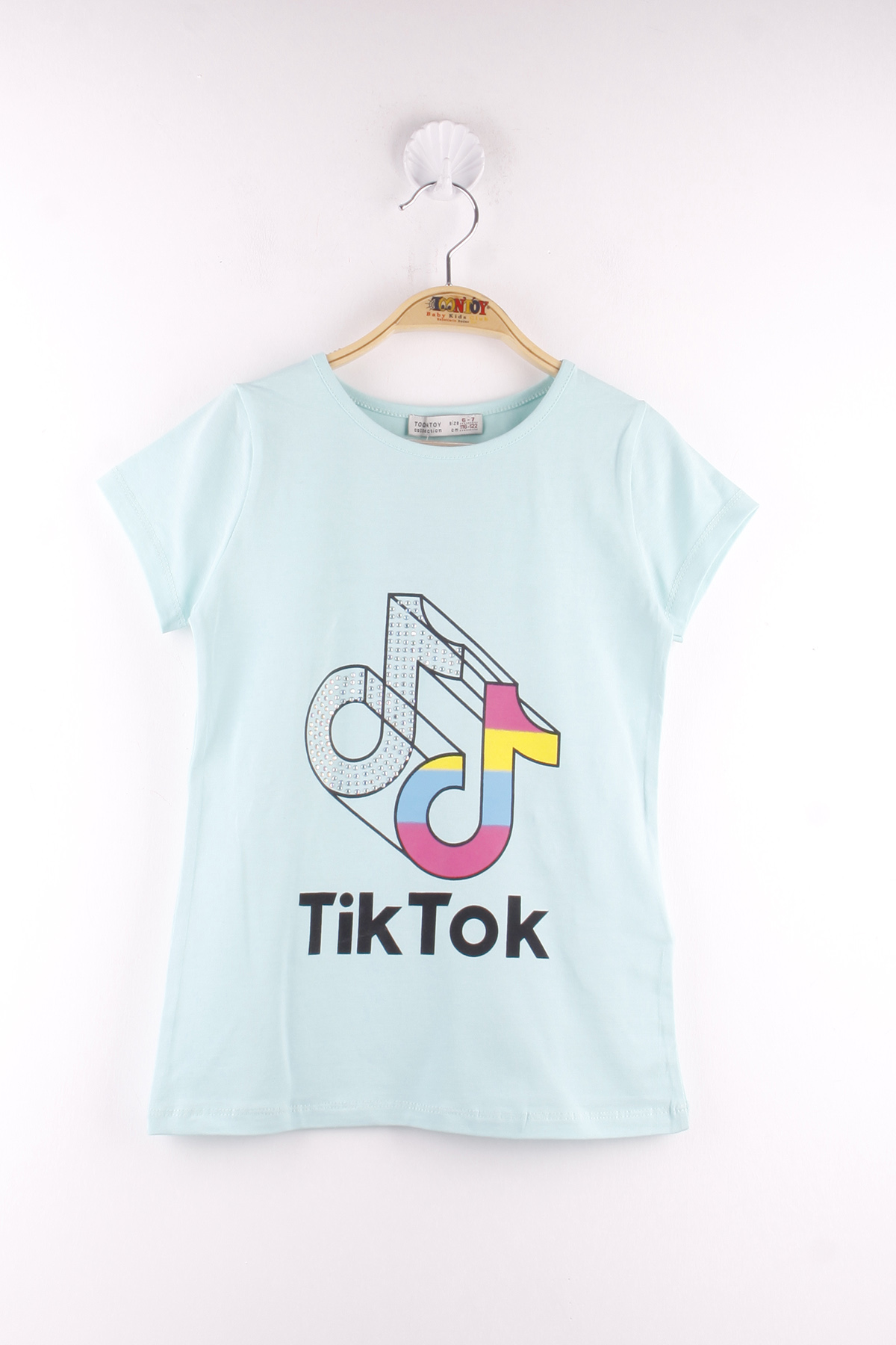 Toontoy Kız Çocuk TikTok Baskılı Tişört
