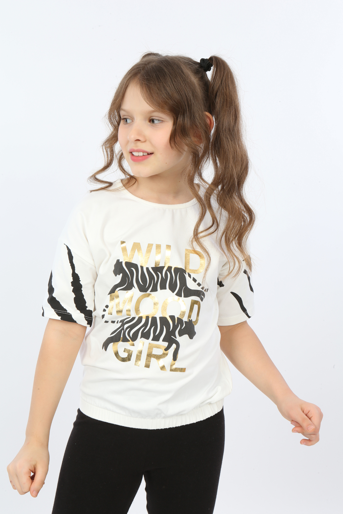 Toontoy Kız Çocuk Wild Wood Girl Baskılı Tişört