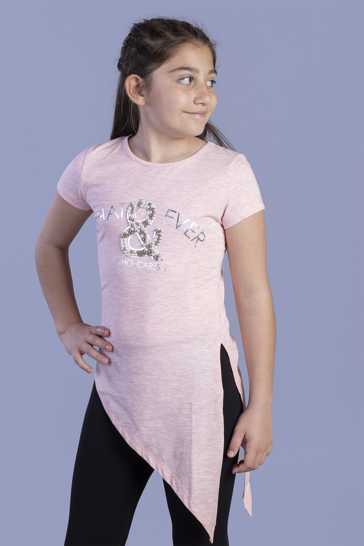 Toontoy Kız Çocuk T-Shirt What Baskı