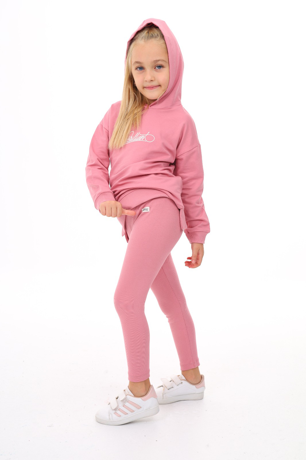 Toontoy Kız Çocuk Nakışlı Taytlı Takım