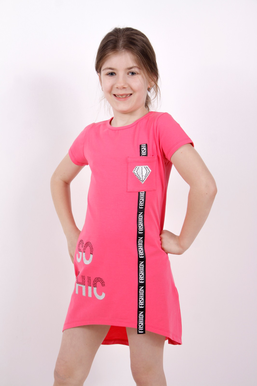 Toontoy Kız Çocuk So Chıc Baskılı Elbise