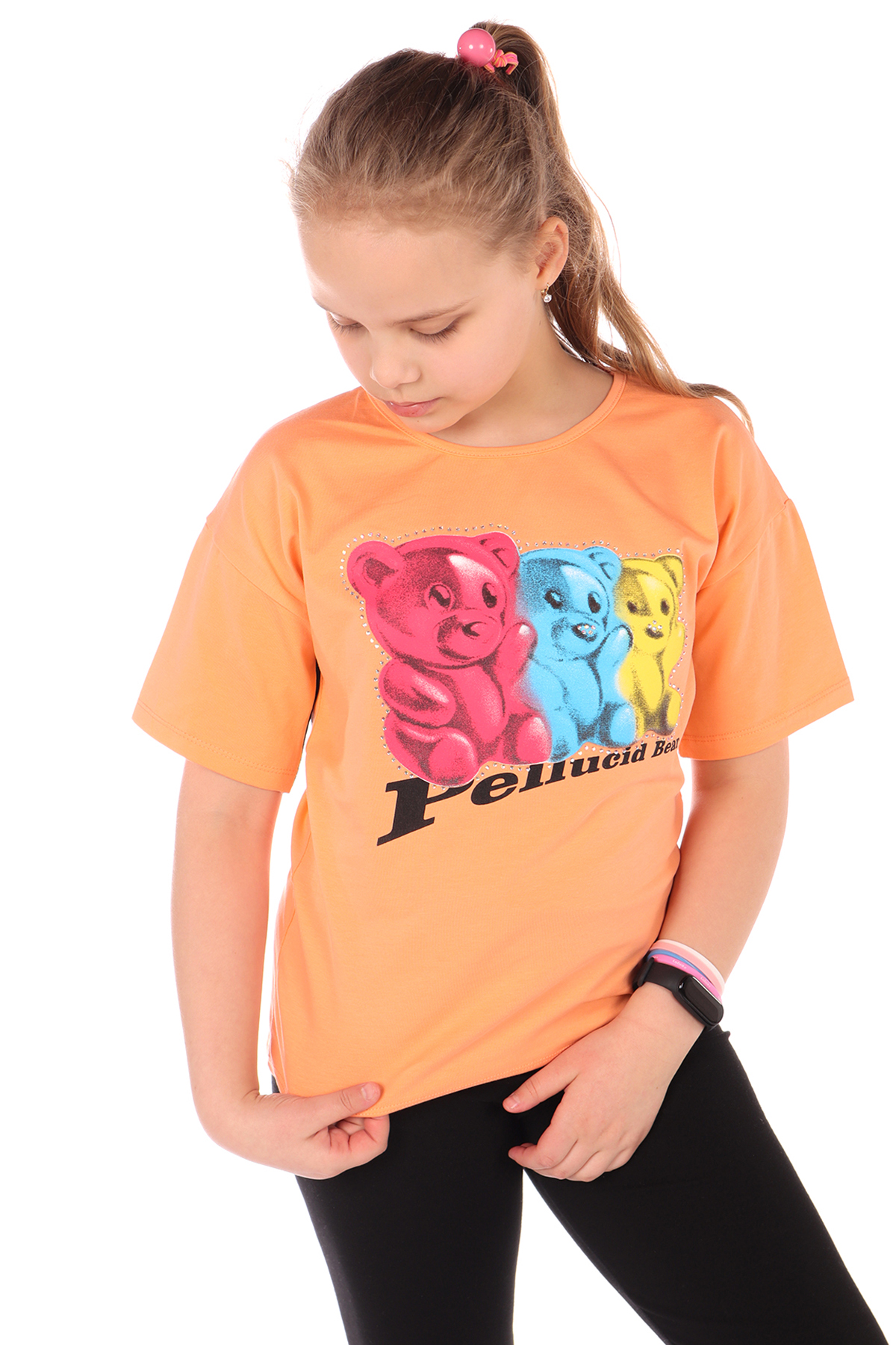 Toontoy Kız Çocuk  Penucid Bear Baskılı Tişört
