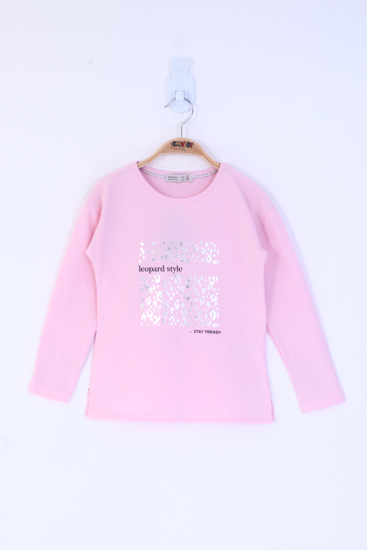 Toontoy Kız Çocuk Leopard Style Baskılı Tişört