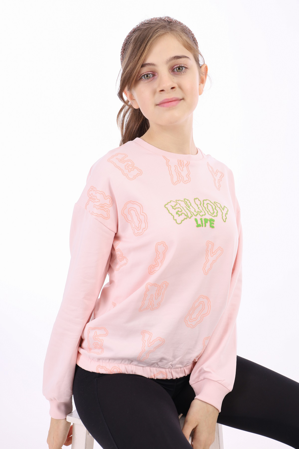 Toontoy Kız Çocuk Baskılı Sweatshirt