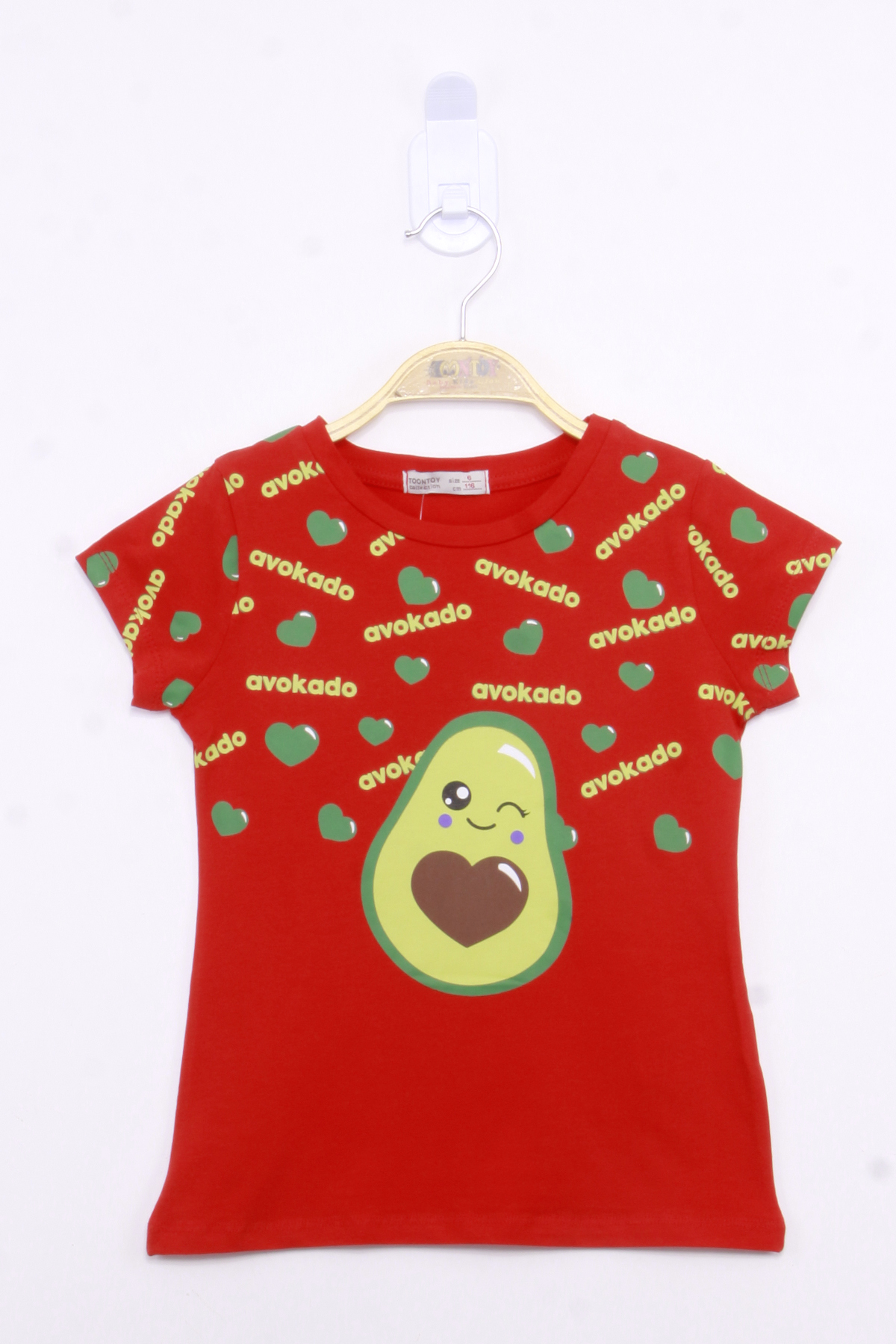 Toontoy Kız Çocuk Avokado Baskılı Tişört