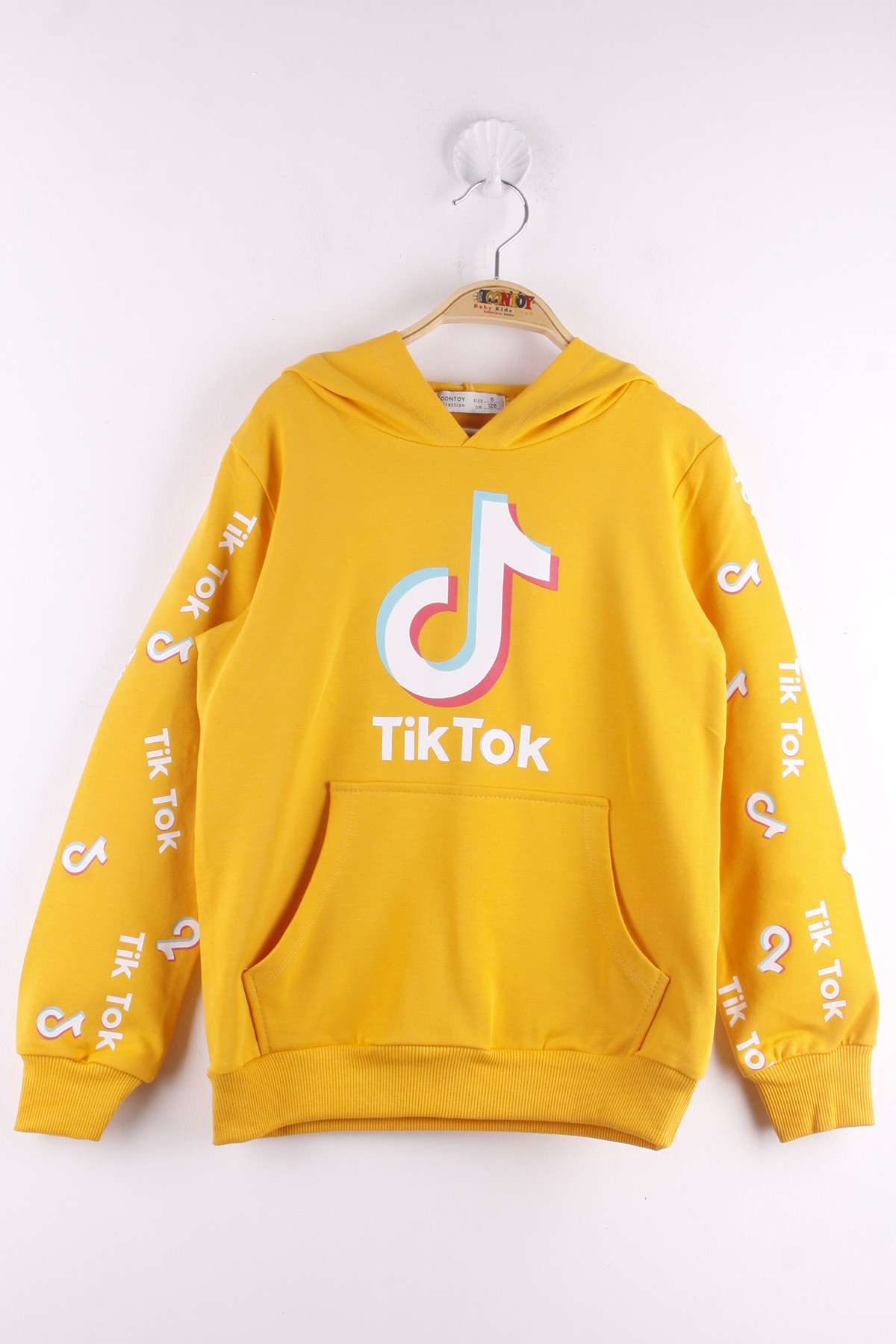 Toontoy Kız Çocuk Cepli Kapüşonlu Sweatshirt