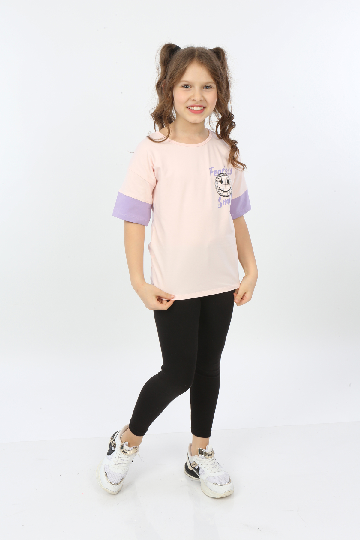Toontoy Kız Çocuk Fearless Smile Baskılı Tişört