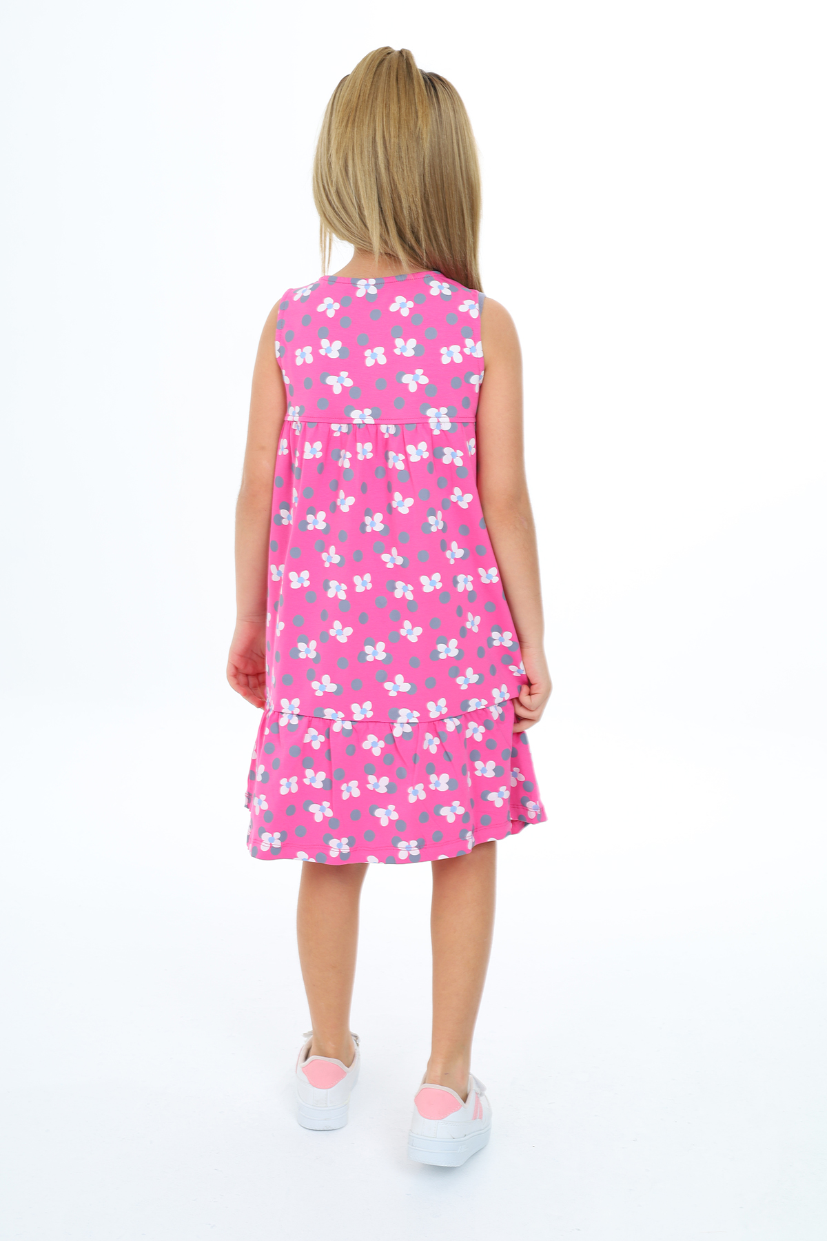 Toontoy Kız Çocuk Komple Desenli Elbise