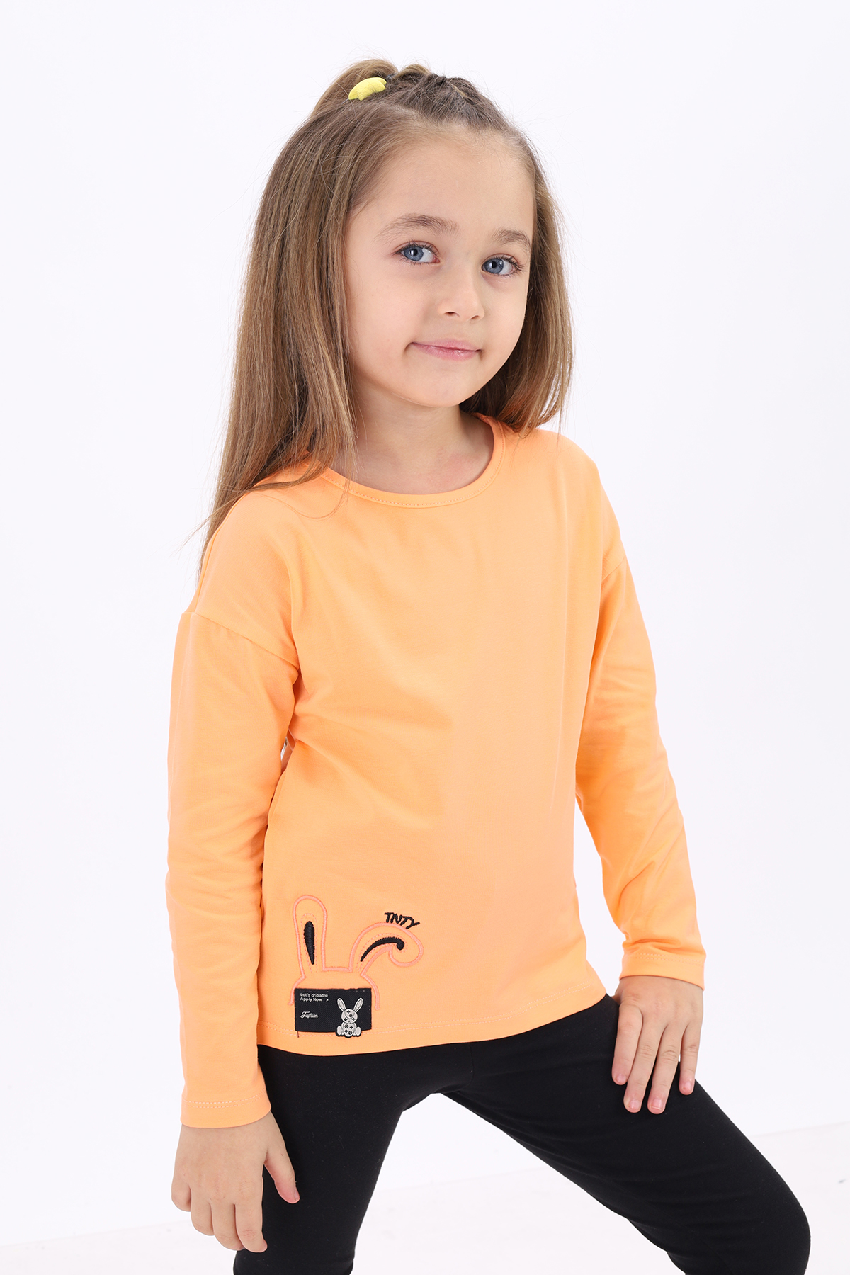 Toontoy Kız Çocuk Nakışlı Tişört