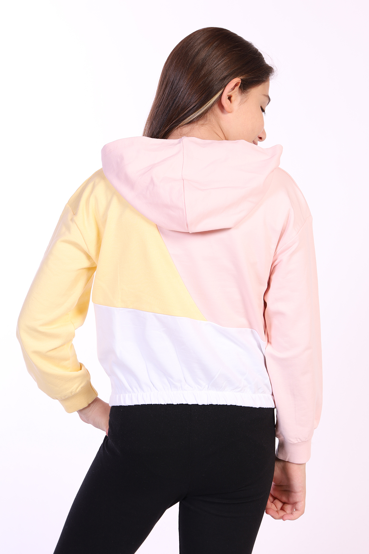 Toontoy Kız Çocuk Garnili Kapüşonlu Sweatshirt