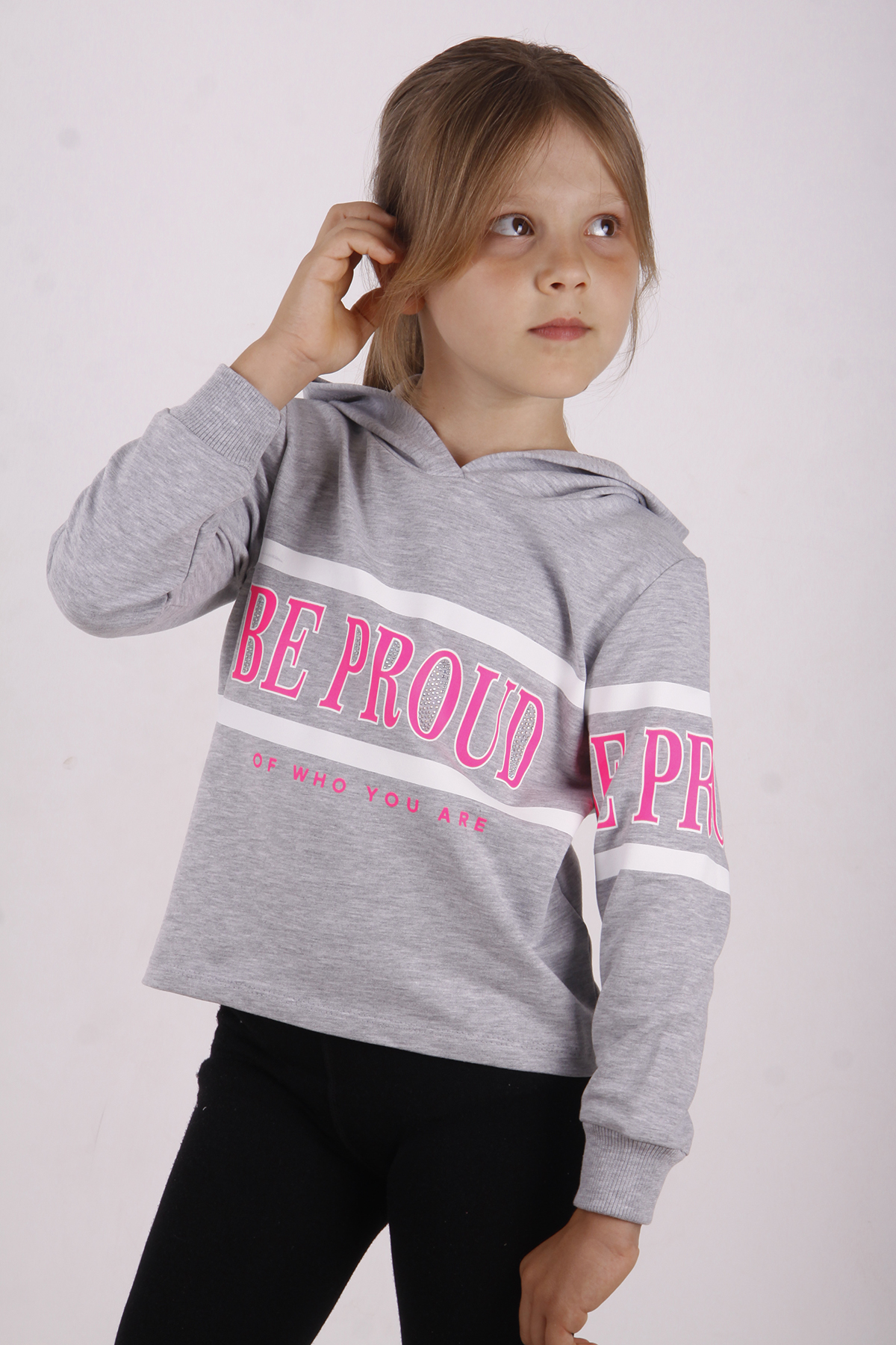 Toontoy Kız Çocuk Be Proud Baskılı Sweatshirt