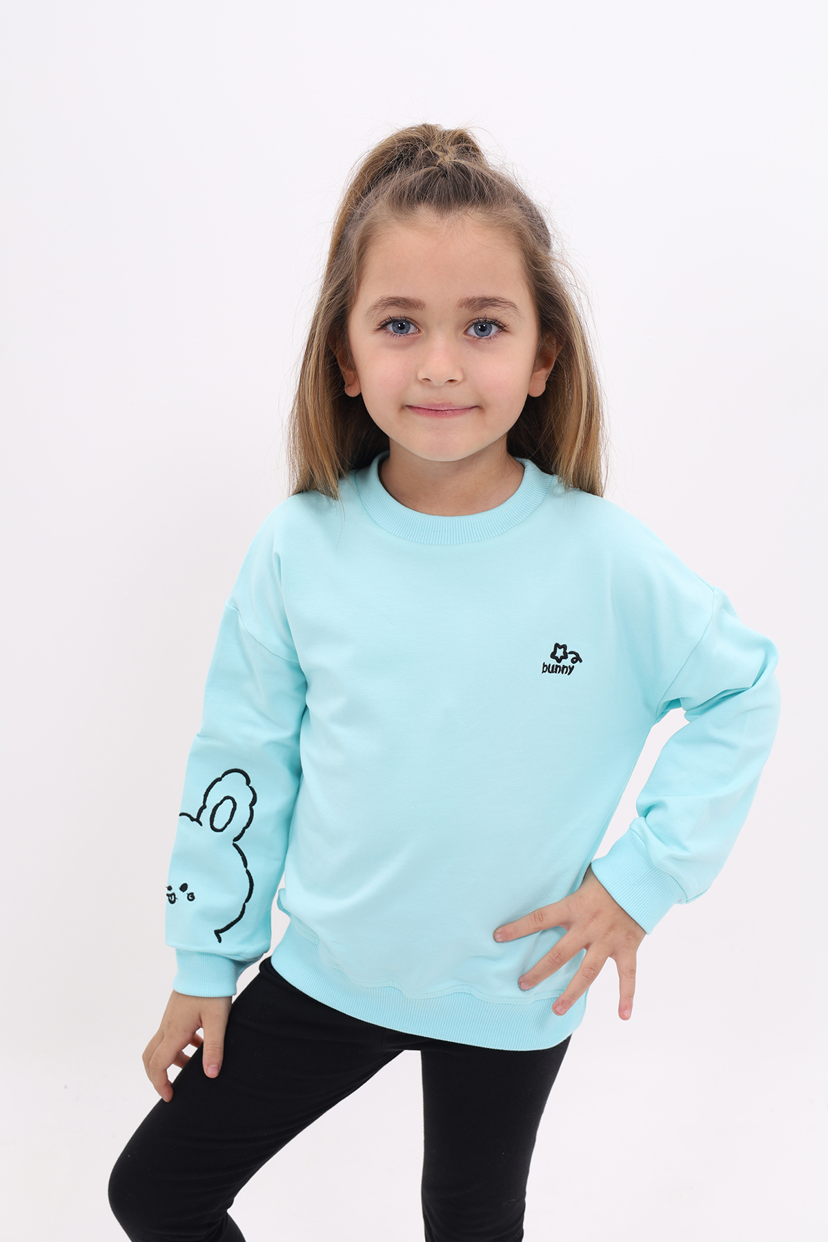 Toontoy Kız Çocuk Nakışlı Sweatshirt