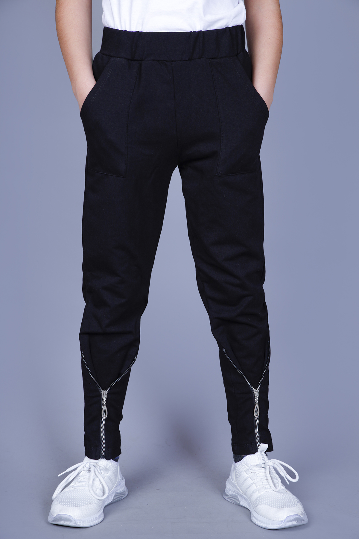 Toontoy Kız Çocuk Paçası Fermuarlı Eşofman Alt