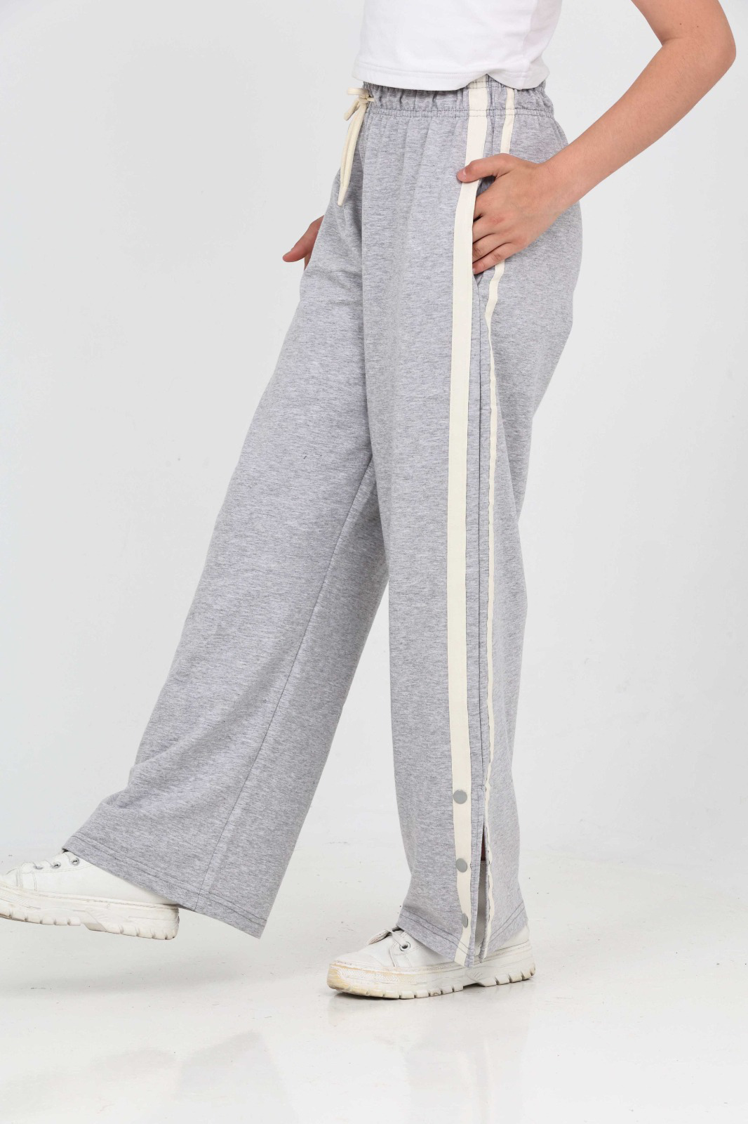 Toontoy Kız Çocuk Boydan Şeritli Eşofman Alt