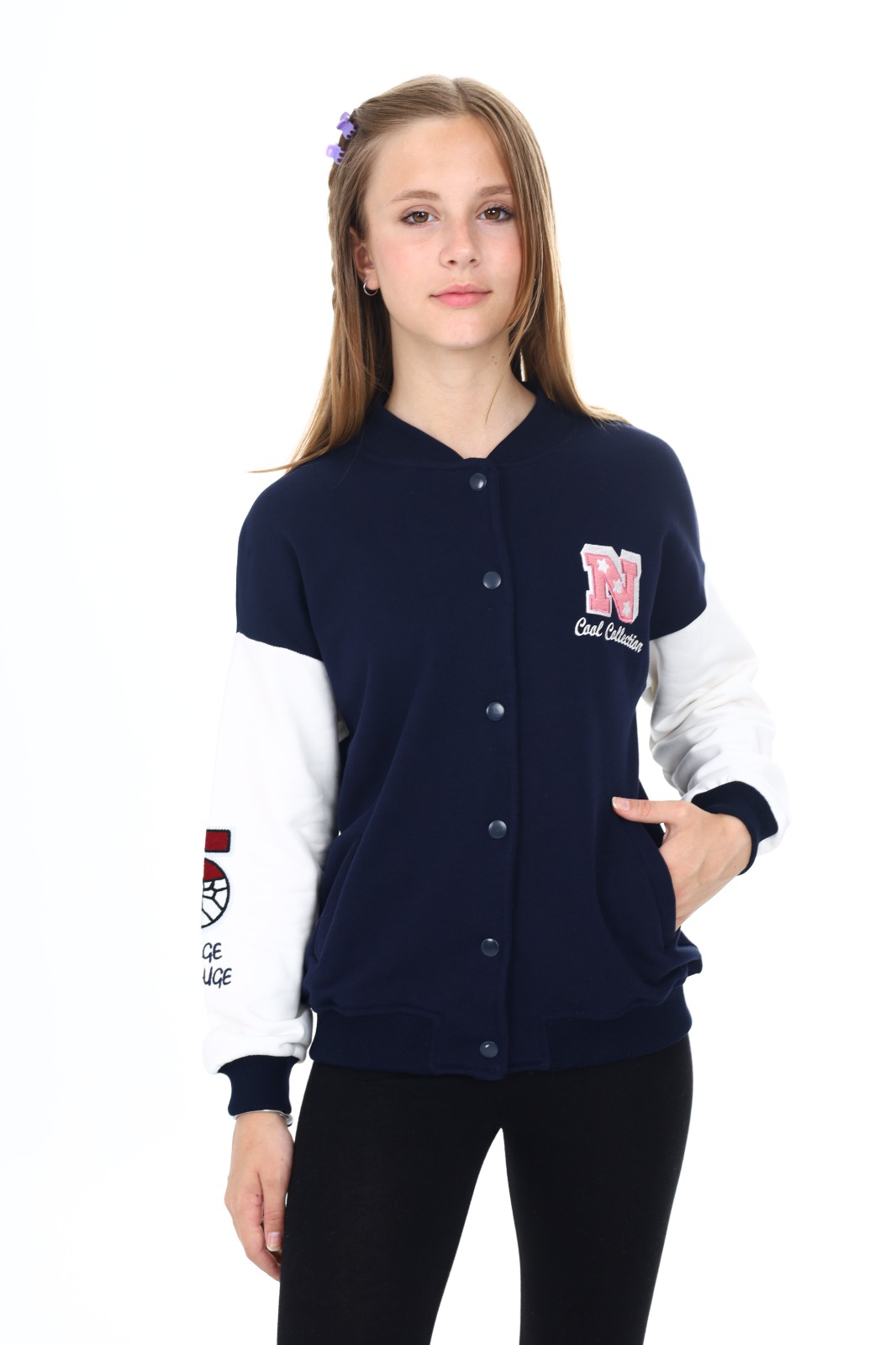 Toontoy Kız Çocuk Nakışlı Kolej Hırka