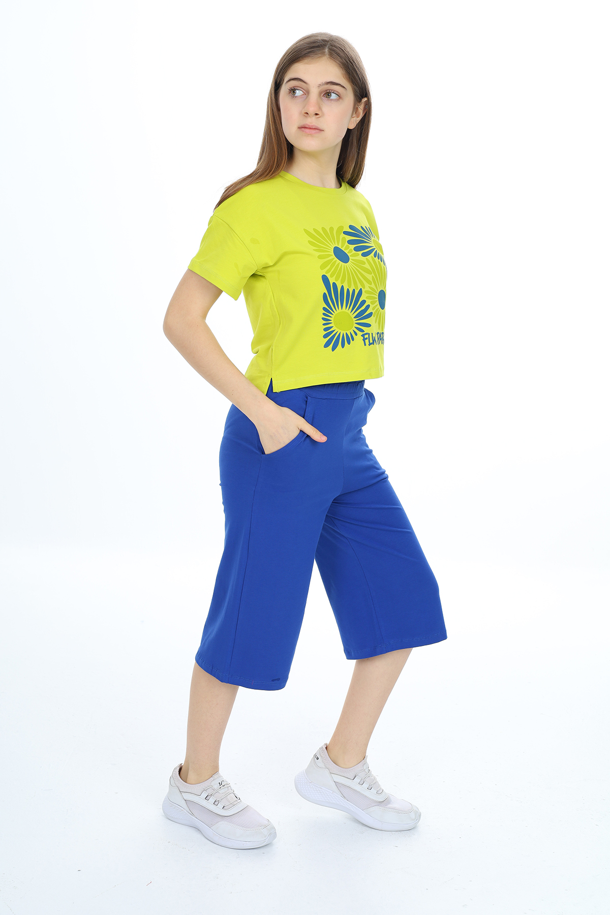 Toontoy Kız Çocuk Flw Paradıse Yazı Baskılı Kaprili Takım