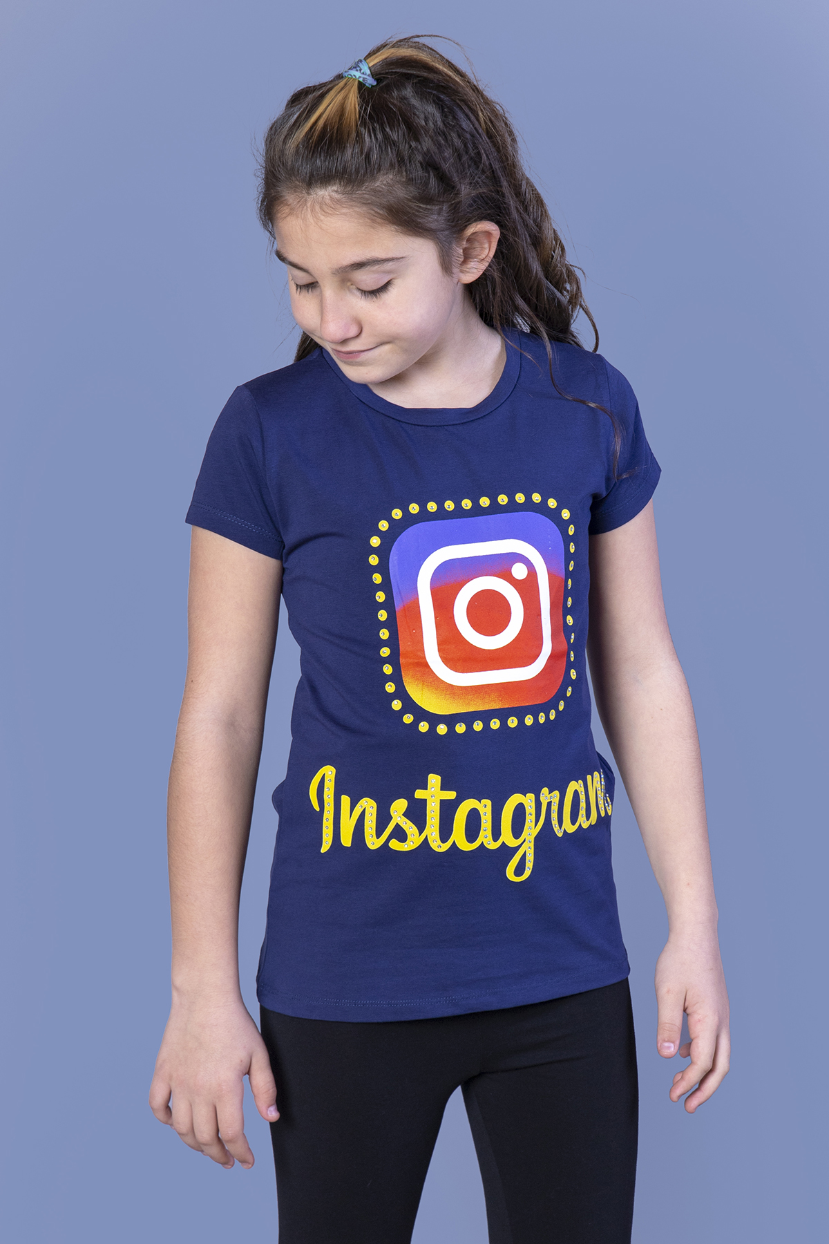 Toontoy Kız Çocuk Insagram Baskılı Tişört