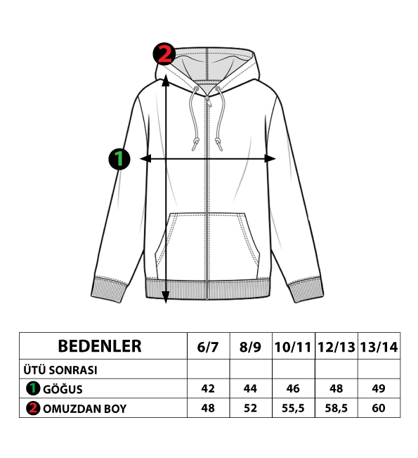 Toontoy Kız Çocuk Kapüşonlu İki Yanı Cep Detaylı Baskılı Hırka