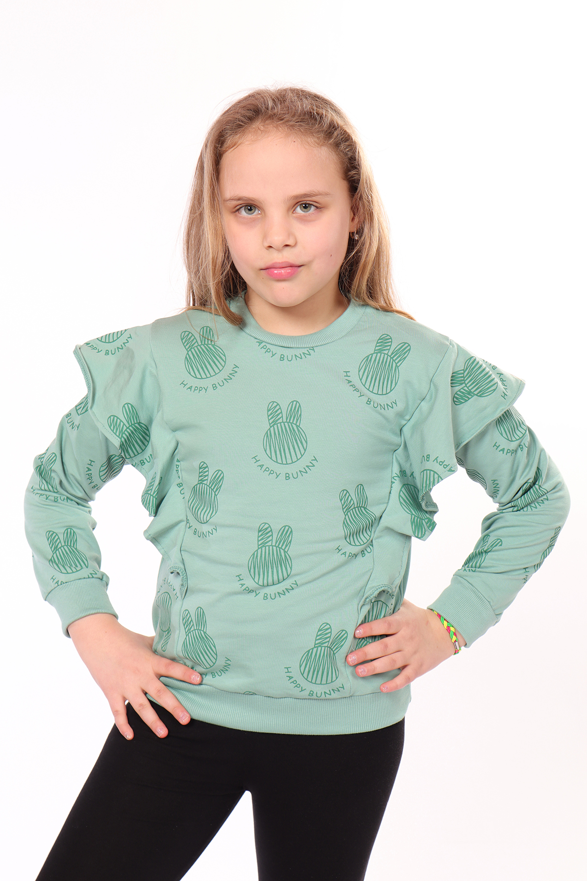 Toontoy Kız Çocuk Baskılı Sweatshirt