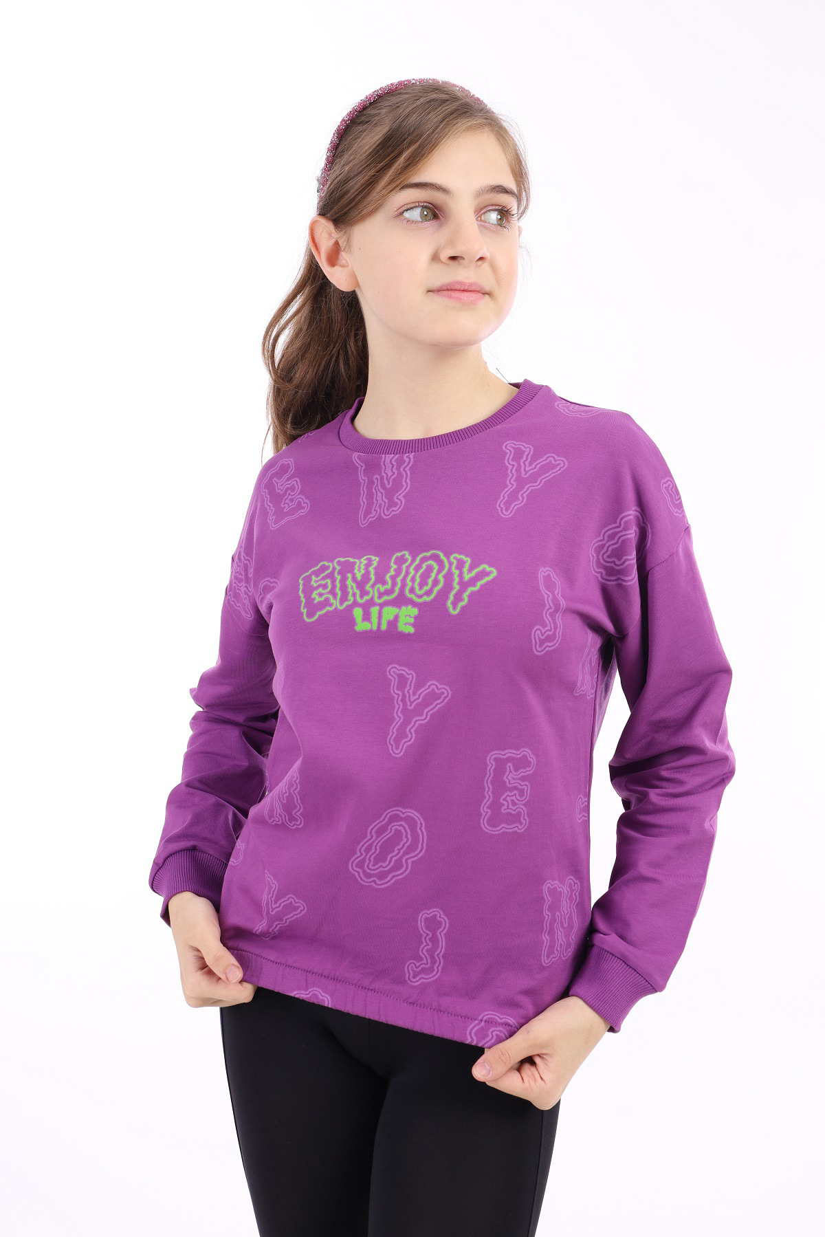Toontoy Kız Çocuk Baskılı Sweatshirt
