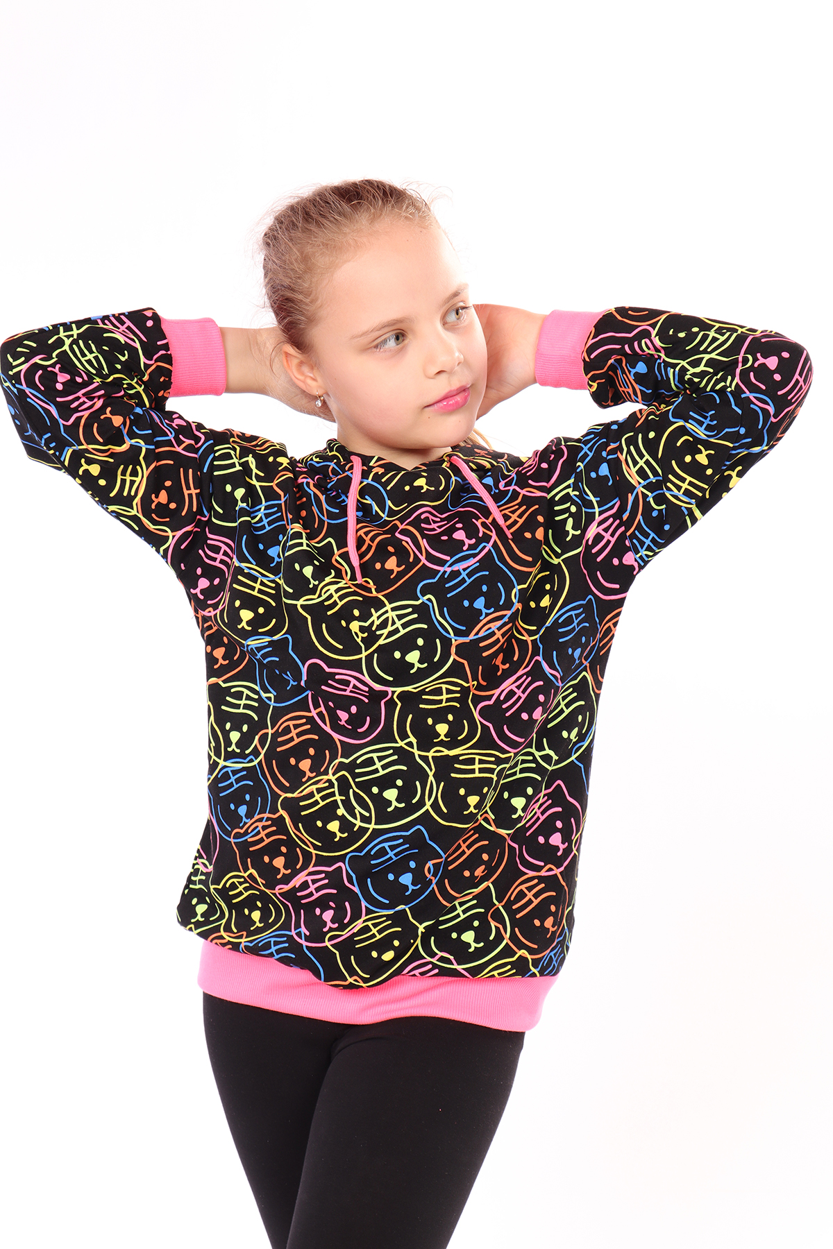 Toontoy Kız Çocuk Komple Baskılı Sweatshirt