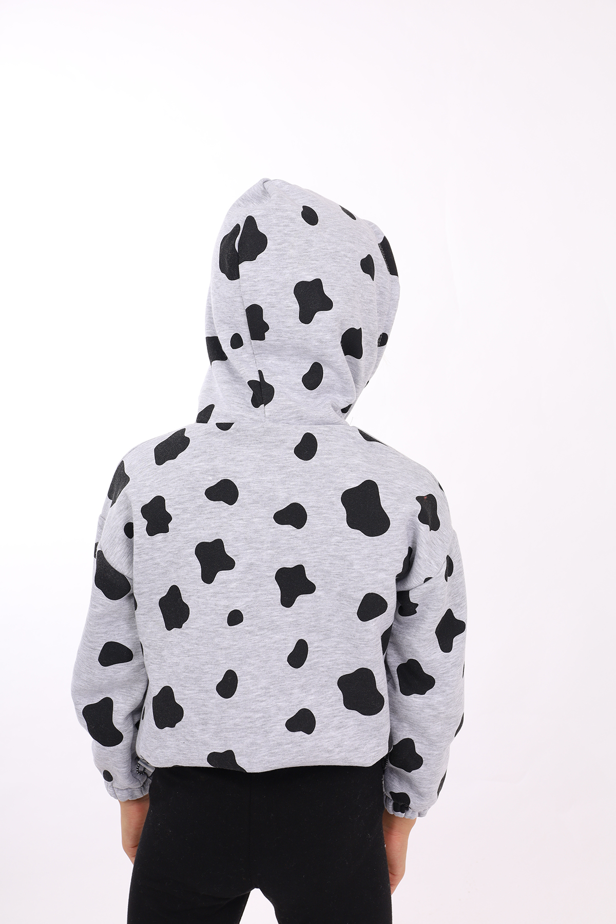 Toontoy Kız Çocuk Komple İnek Baskılı Sweatshirt